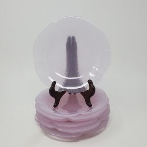 Mikasa? Pastel Pink Flower Plates, set of 8